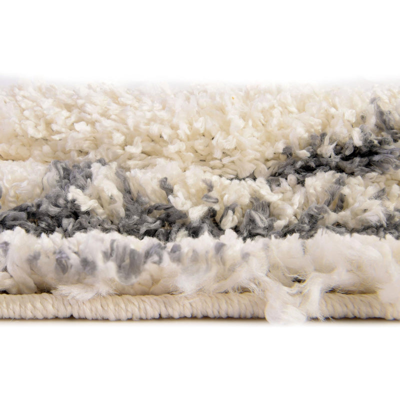 Tranquil Tides Shag Collection Area Rug -  Frost Round White  lifestyle 108