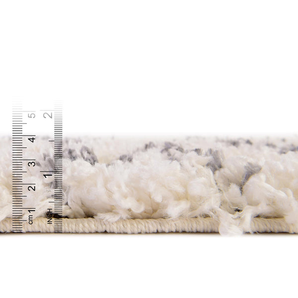 Tranquil Tides Shag Collection Area Rug -  Frost Square White  lifestyle 52