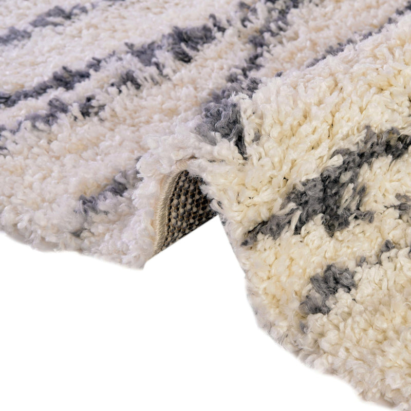 Tranquil Tides Shag Collection Area Rug -  Frost Square White  lifestyle 88