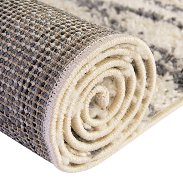 Tranquil Tides Shag Collection Area Rug -  Frost Square White  lifestyle 98