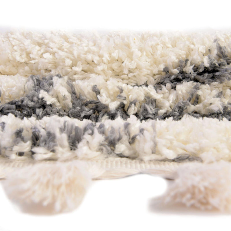Tranquil Tides Shag Collection Area Rug -  Frost Square White  lifestyle 108
