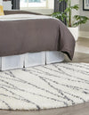 Tranquil Tides Shag Collection Area Rug -  Frost Oval White  lifestyle 68