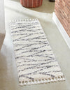 Tranquil Tides Shag Collection Area Rug -  Frost Runner White  lifestyle 53
