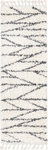 Tranquil Tides Shag Collection Area Rug -  Frost Runner White  lifestyle 59