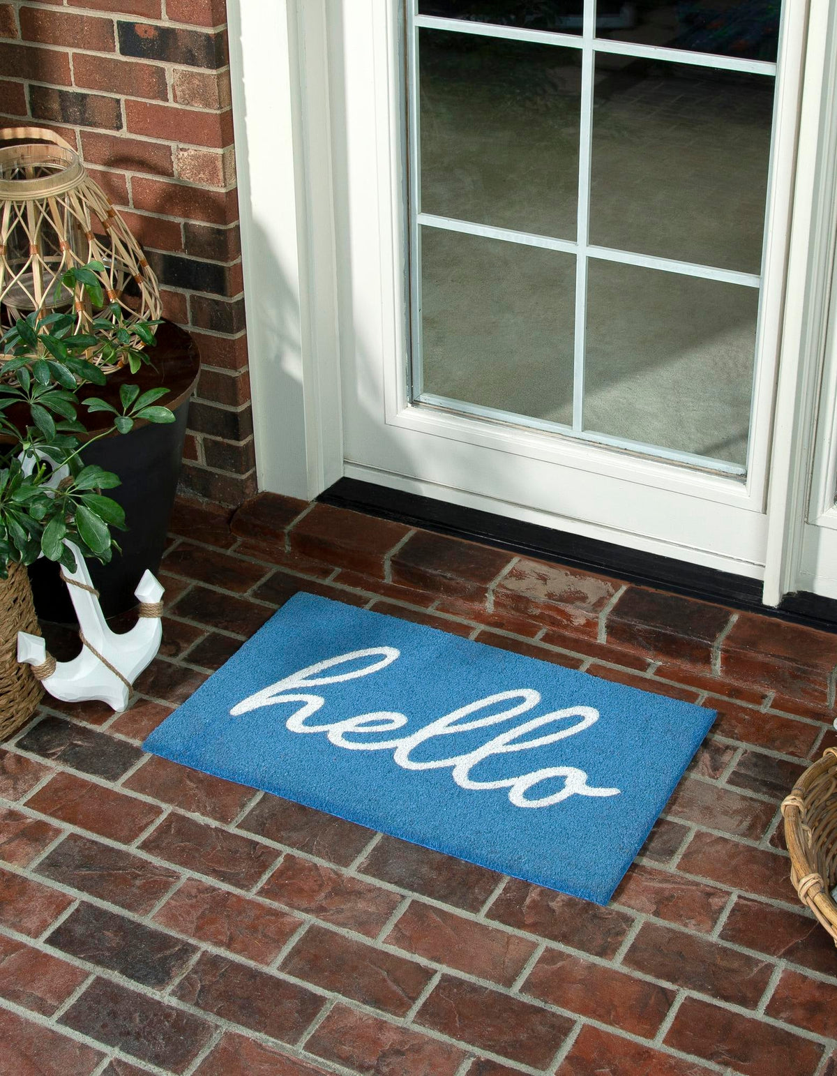 Threshold Welcome Collection Area Rug -  Hearth Rectangle Blue  lifestyle 7