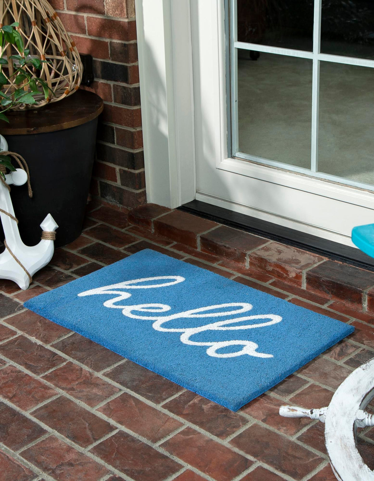 Threshold Welcome Collection Area Rug -  Hearth Rectangle Blue  lifestyle 12