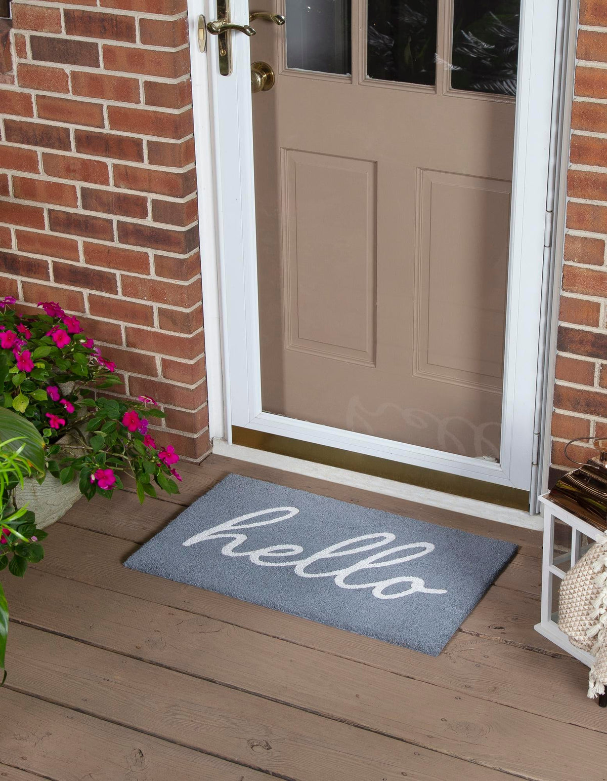 Threshold Welcome Collection Area Rug -  Hearth Rectangle Gray  lifestyle 4