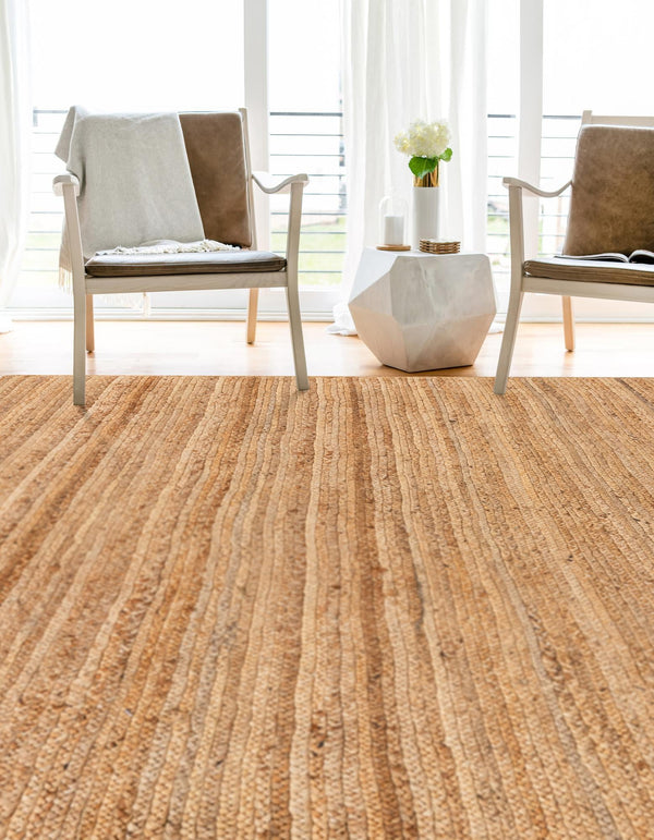 Woven Seaside Elegance Collection Area Rug - Coastline Rectangle Natural  lifestyle 4