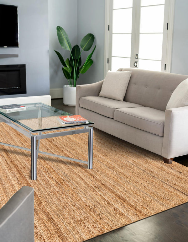 Woven Seaside Elegance Collection Area Rug - Coastline Rectangle Natural  lifestyle 5