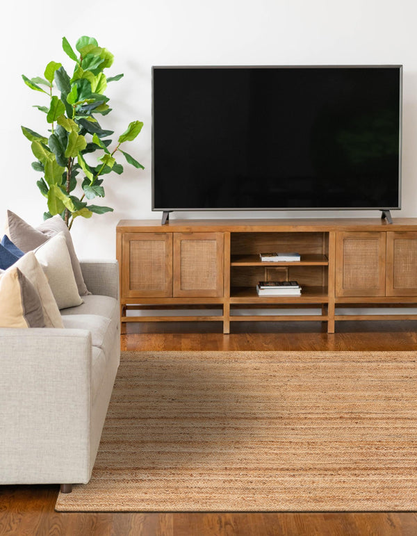 Woven Seaside Elegance Collection Area Rug - Coastline Rectangle Natural  lifestyle 6