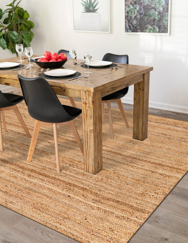 Woven Seaside Elegance Collection Area Rug - Coastline Rectangle Natural  lifestyle 9