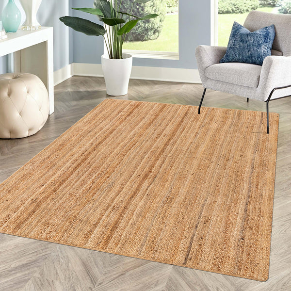 Woven Seaside Elegance Collection Area Rug - Coastline Rectangle Natural  lifestyle 22