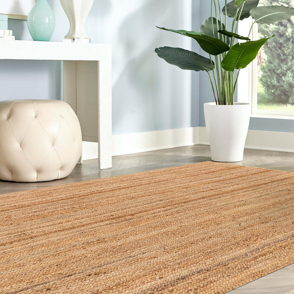 Woven Seaside Elegance Collection Area Rug - Coastline Rectangle Natural  lifestyle 23