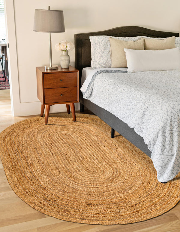 Woven Seaside Elegance Collection Area Rug - Coastline Oval Natural  lifestyle 43