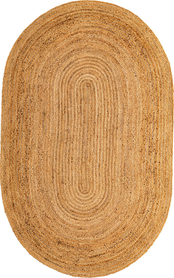 Woven Seaside Elegance Collection Area Rug - Coastline Oval Natural  lifestyle 26