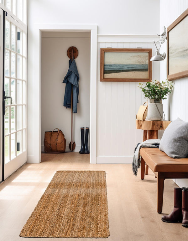 Woven Seaside Elegance Collection Area Rug - Coastline Runner Natural  lifestyle 38
