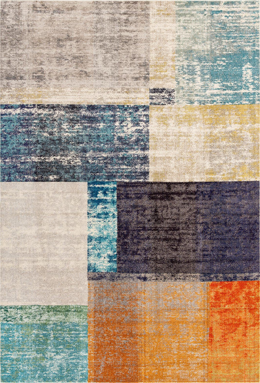 Colorburst Oasis Collection Area Rug - Palette Rectangle Multi Main
