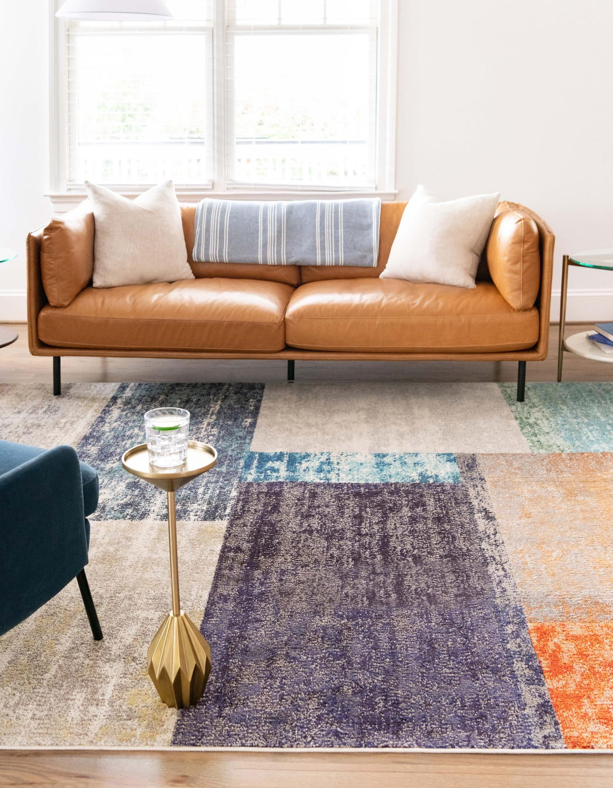 Colorburst Oasis Collection Area Rug - Palette Rectangle Multi  lifestyle 5