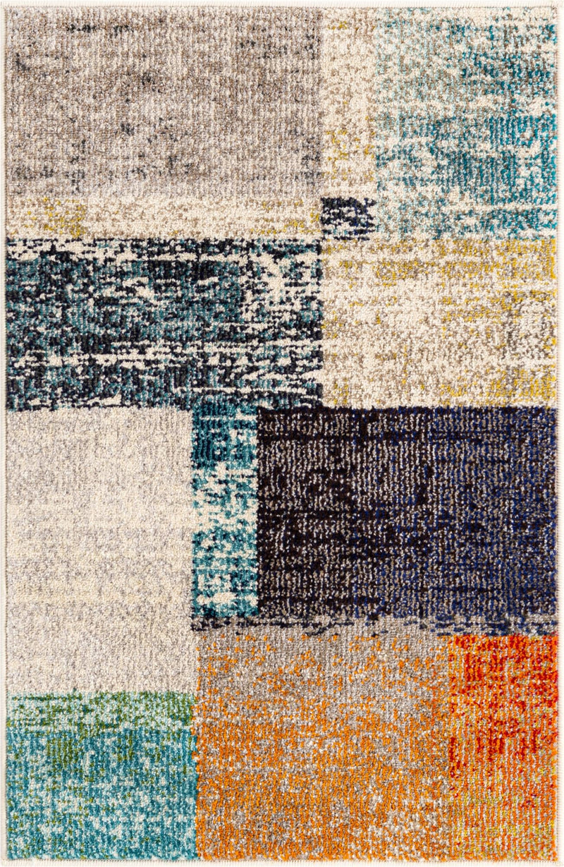 Colorburst Oasis Collection Area Rug - Palette Rectangle Multi  lifestyle 2