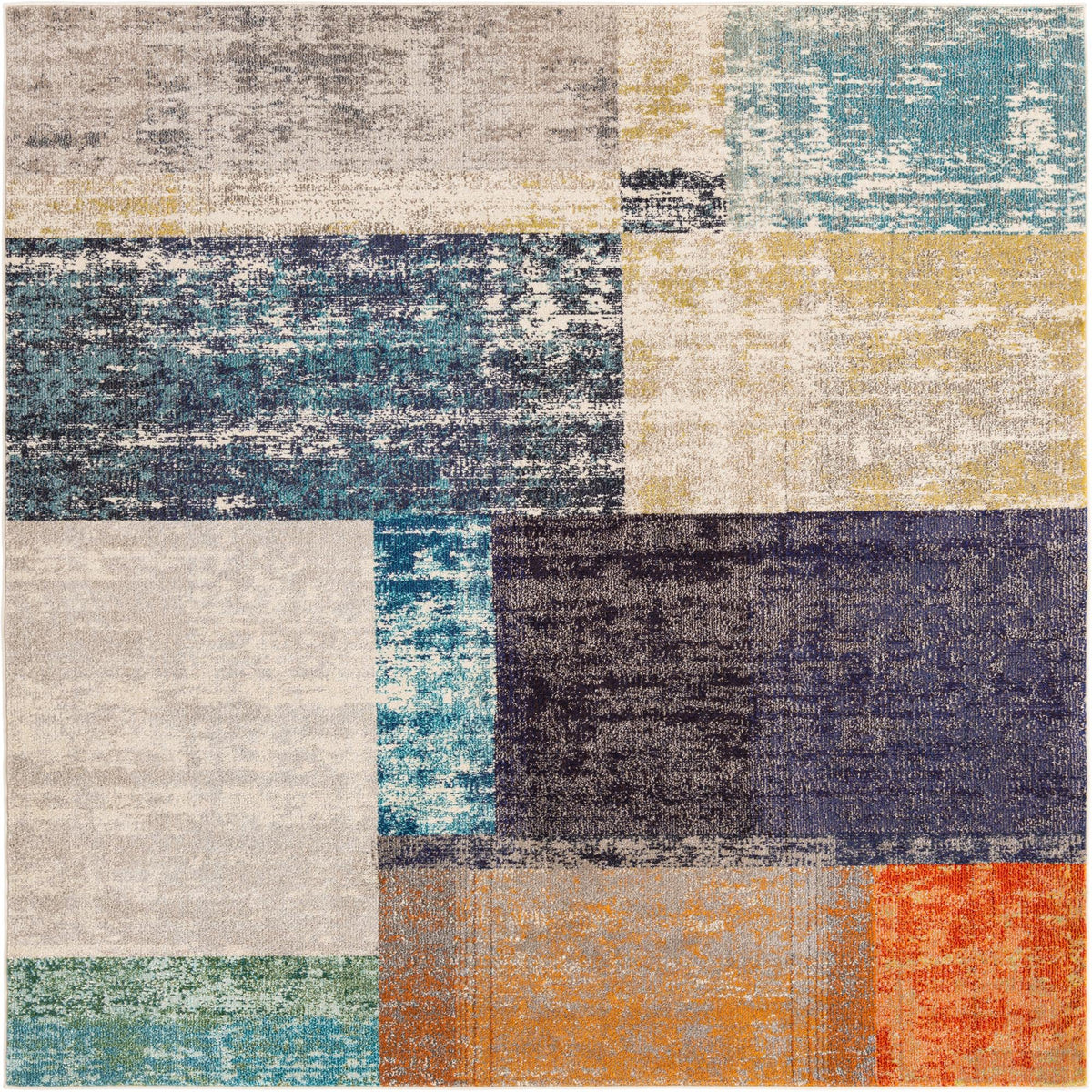 Colorburst Oasis Collection Area Rug - Palette Square Multi  lifestyle 12