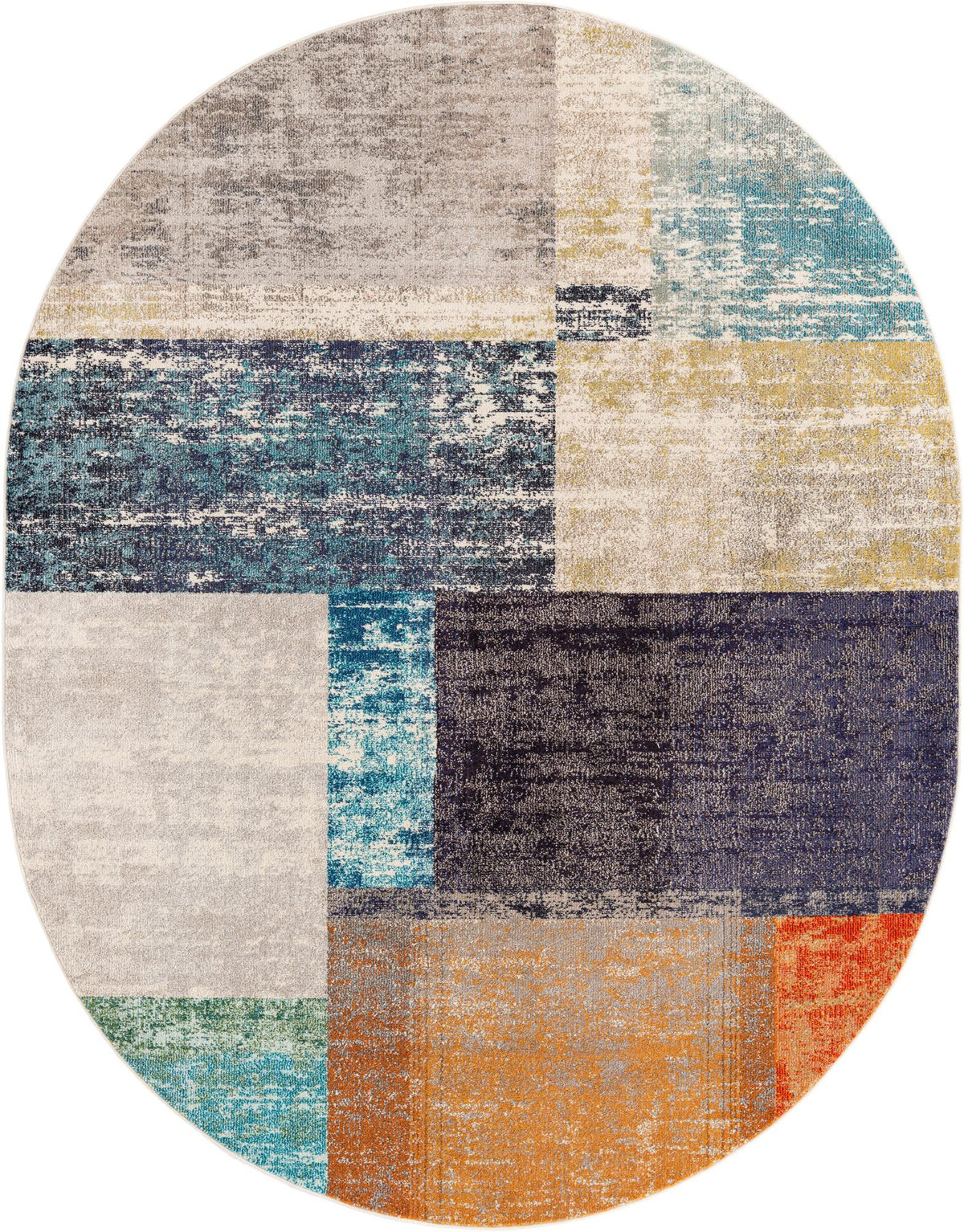 Colorburst Oasis Collection Area Rug - Palette Oval Multi  lifestyle 13