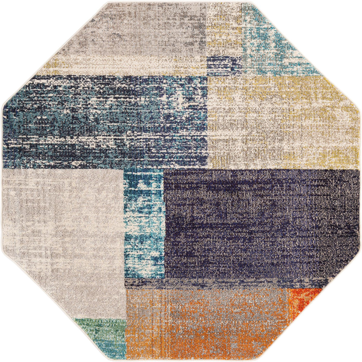 Colorburst Oasis Collection Area Rug - Palette Octagon Multi  lifestyle 14