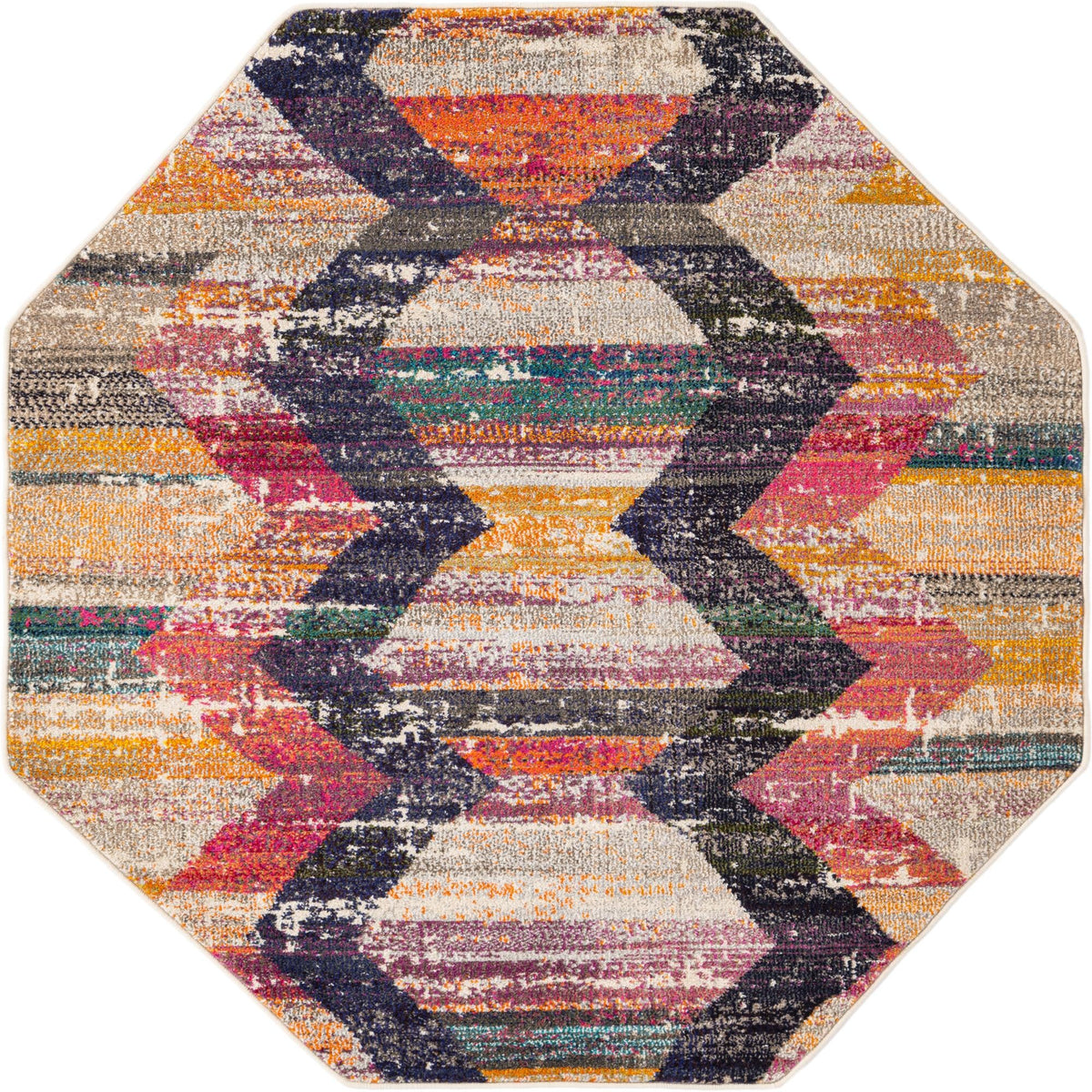 Colorburst Oasis Collection Area Rug -  Mirage Octagon Multi  lifestyle 13