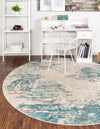 Colorburst Oasis Collection Area Rug -  Tropic Round Blue  lifestyle 20