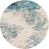 Colorburst Oasis Collection Area Rug -  Tropic Round Blue  lifestyle 10