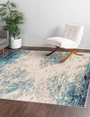 Colorburst Oasis Collection Area Rug -  Tropic Square Blue  lifestyle 16