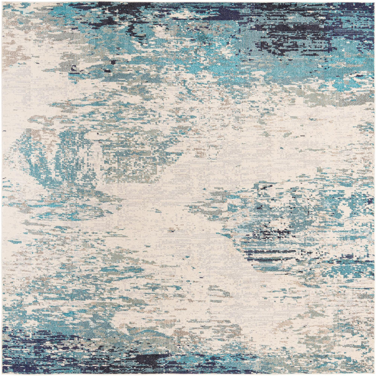 Colorburst Oasis Collection Area Rug -  Tropic Square Blue  lifestyle 11