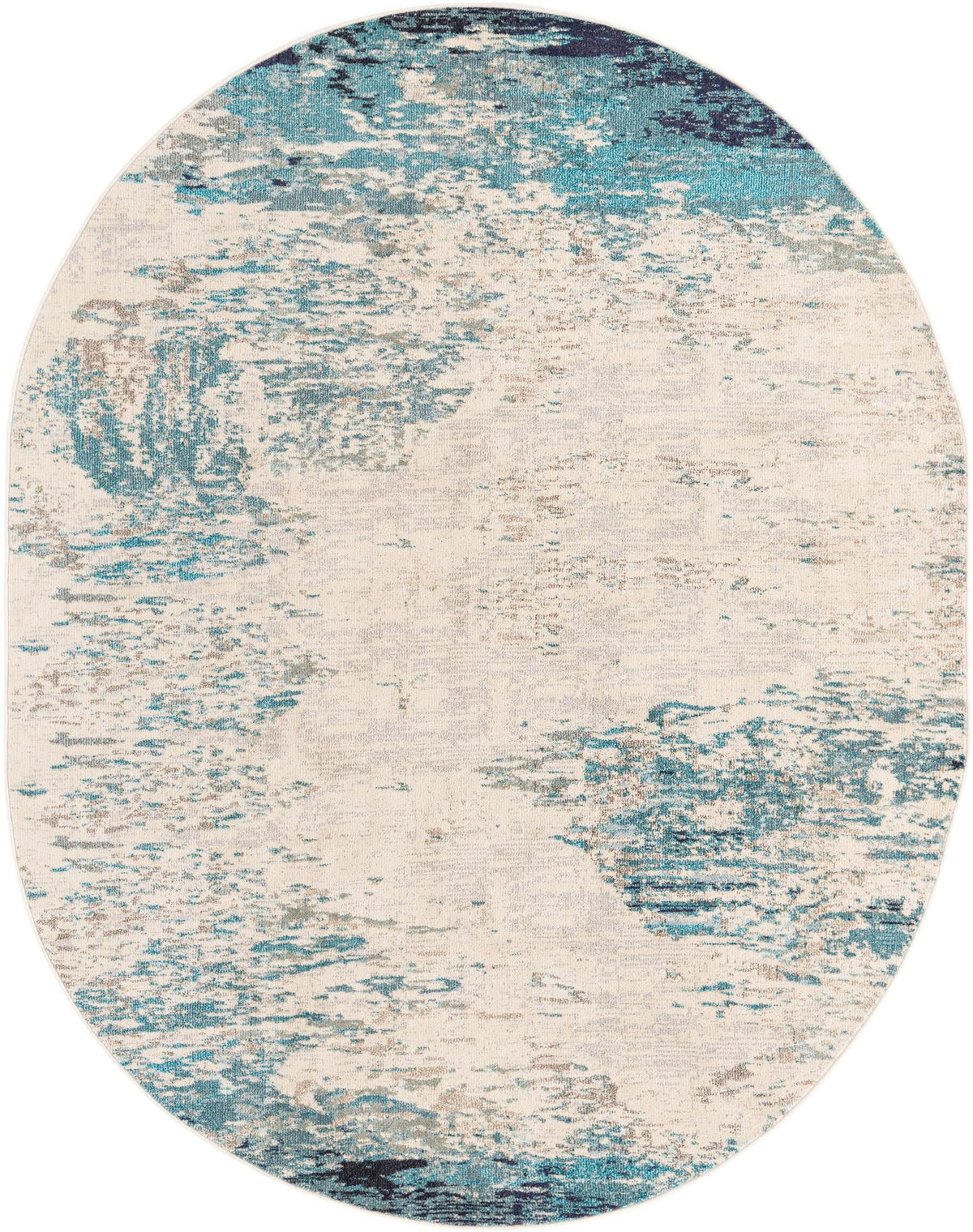 Colorburst Oasis Collection Area Rug -  Tropic Oval Blue  lifestyle 12