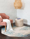 Colorburst Oasis Collection Area Rug -  Tropic Octagon Blue  lifestyle 18