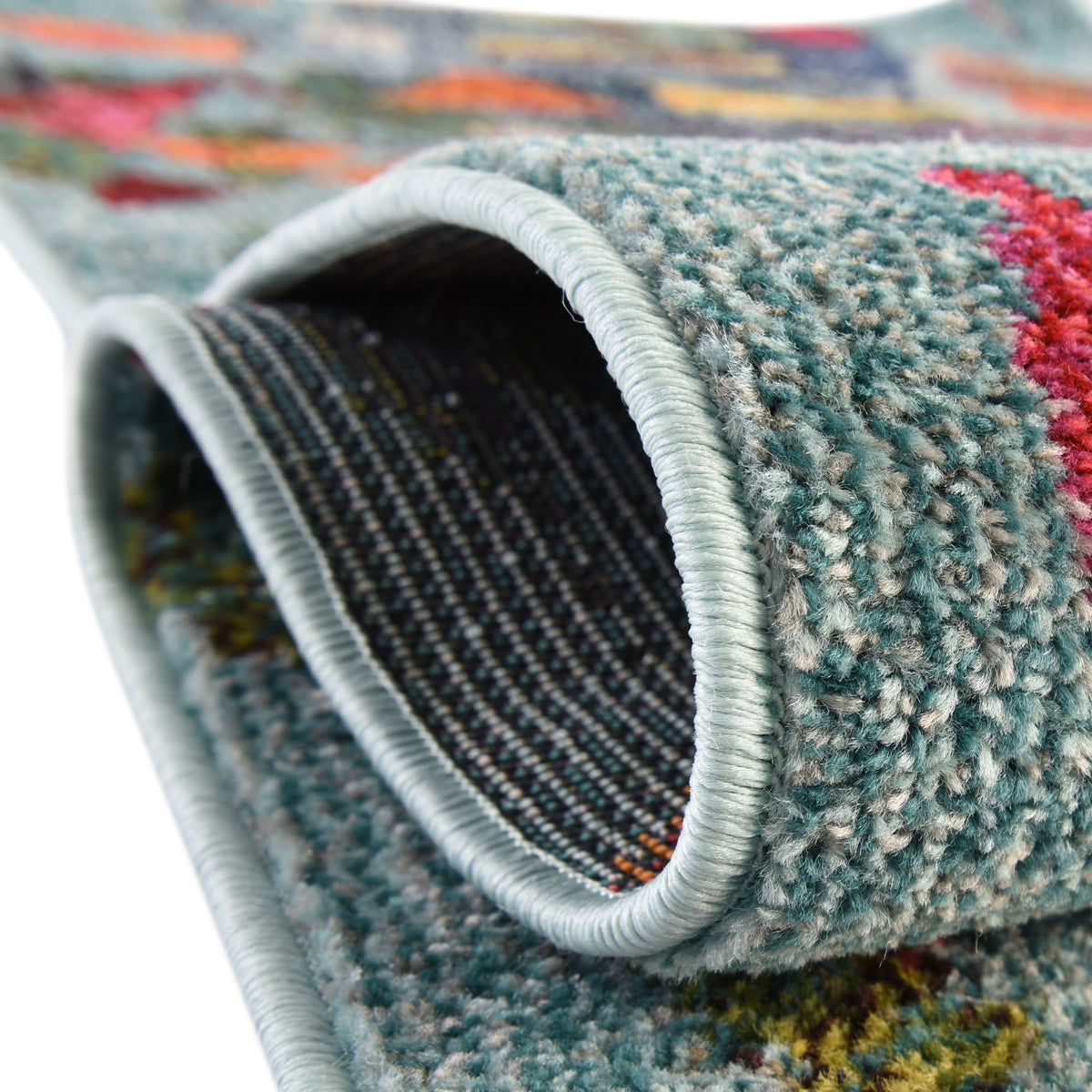 Colorburst Oasis Collection Area Rug -  Fresco Rectangle Aqua  lifestyle 6