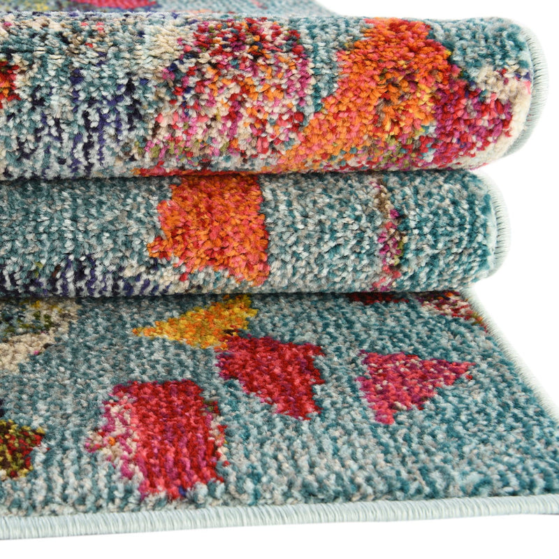 Colorburst Oasis Collection Area Rug -  Fresco Rectangle Aqua  lifestyle 14