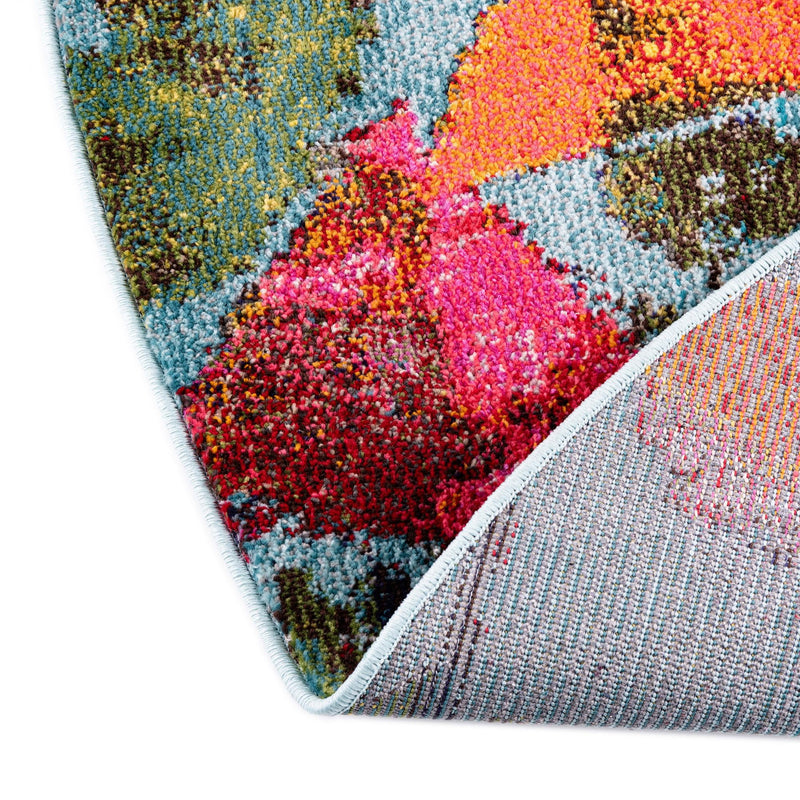 Colorburst Oasis Collection Area Rug -  Fresco Round Aqua  lifestyle 52