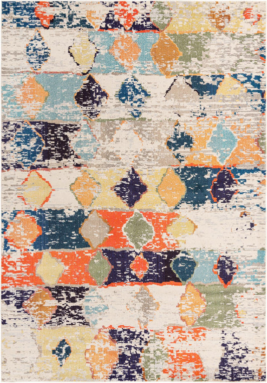 Colorburst Oasis Collection Area Rug -  Marina Rectangle Ivory Main