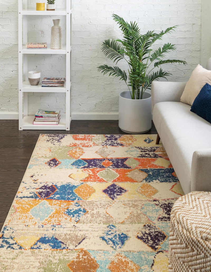 Colorburst Oasis Collection Area Rug -  Marina Rectangle Ivory  lifestyle 3