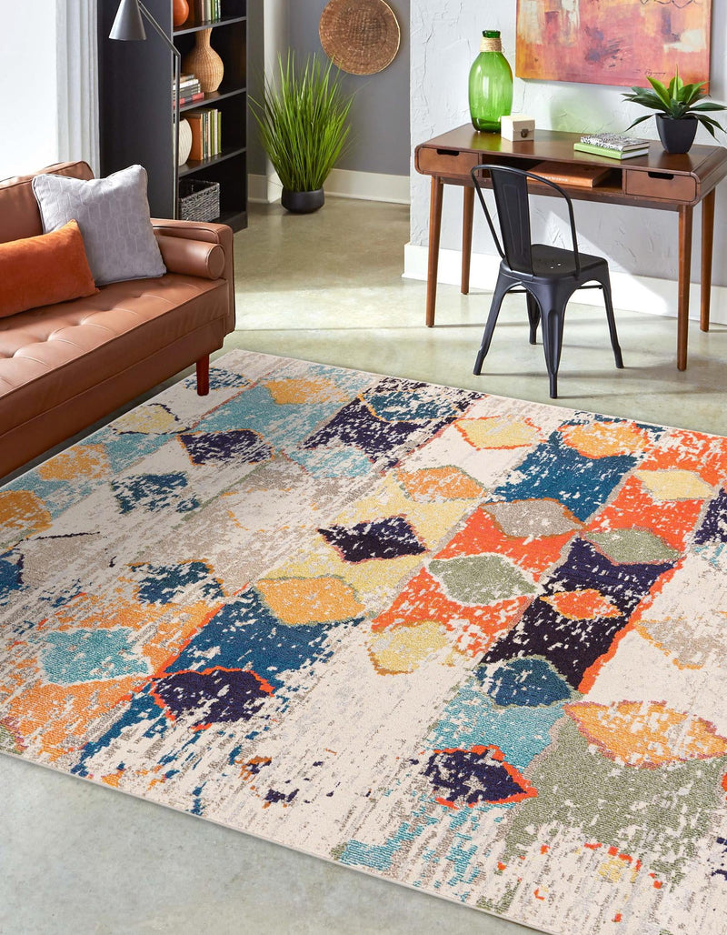 Colorburst Oasis Collection Area Rug -  Marina Square Ivory  lifestyle 21