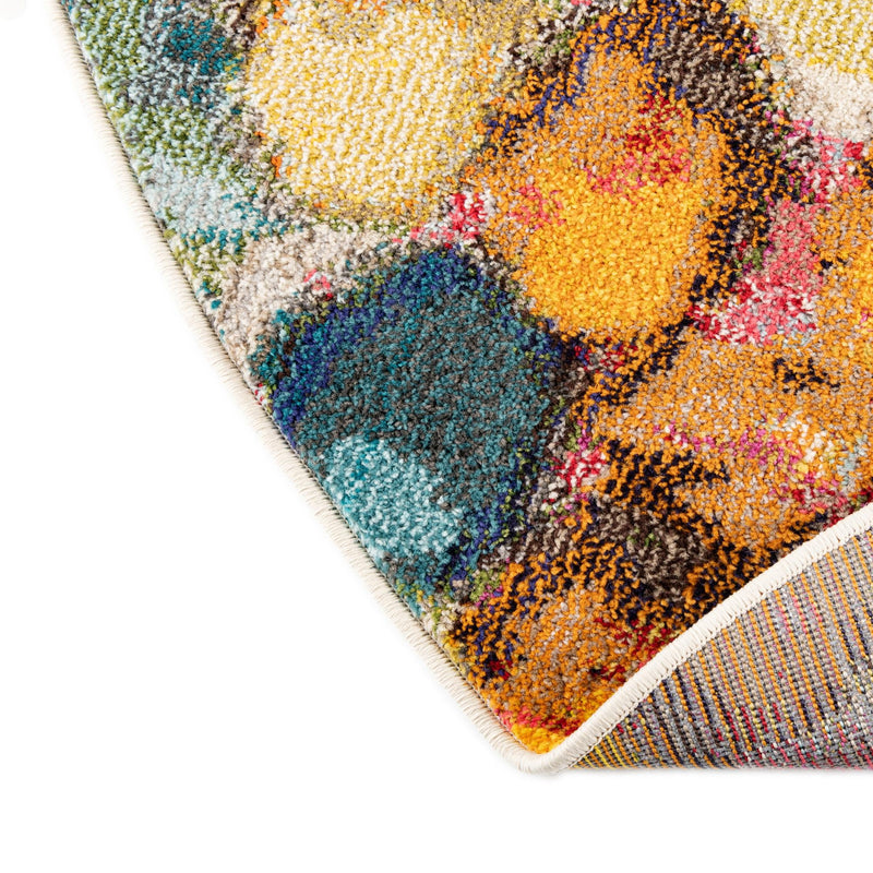 Colorburst Oasis Collection Area Rug -  Calypso Round Multi  lifestyle 50