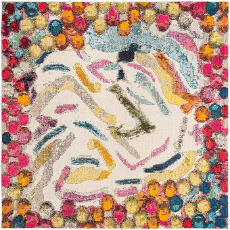 Colorburst Oasis Collection Area Rug -  Calypso Square Multi  lifestyle 15