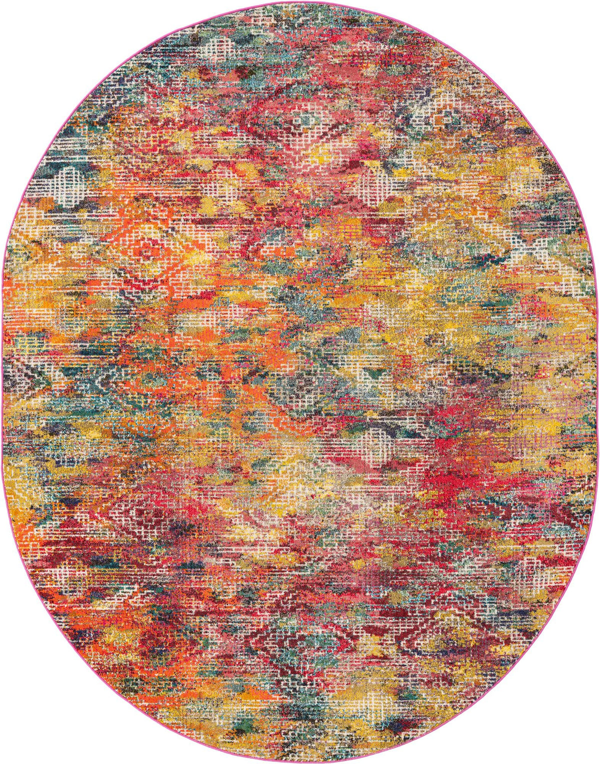 Colorburst Oasis Collection Area Rug -  Azura Oval Multi  lifestyle 12
