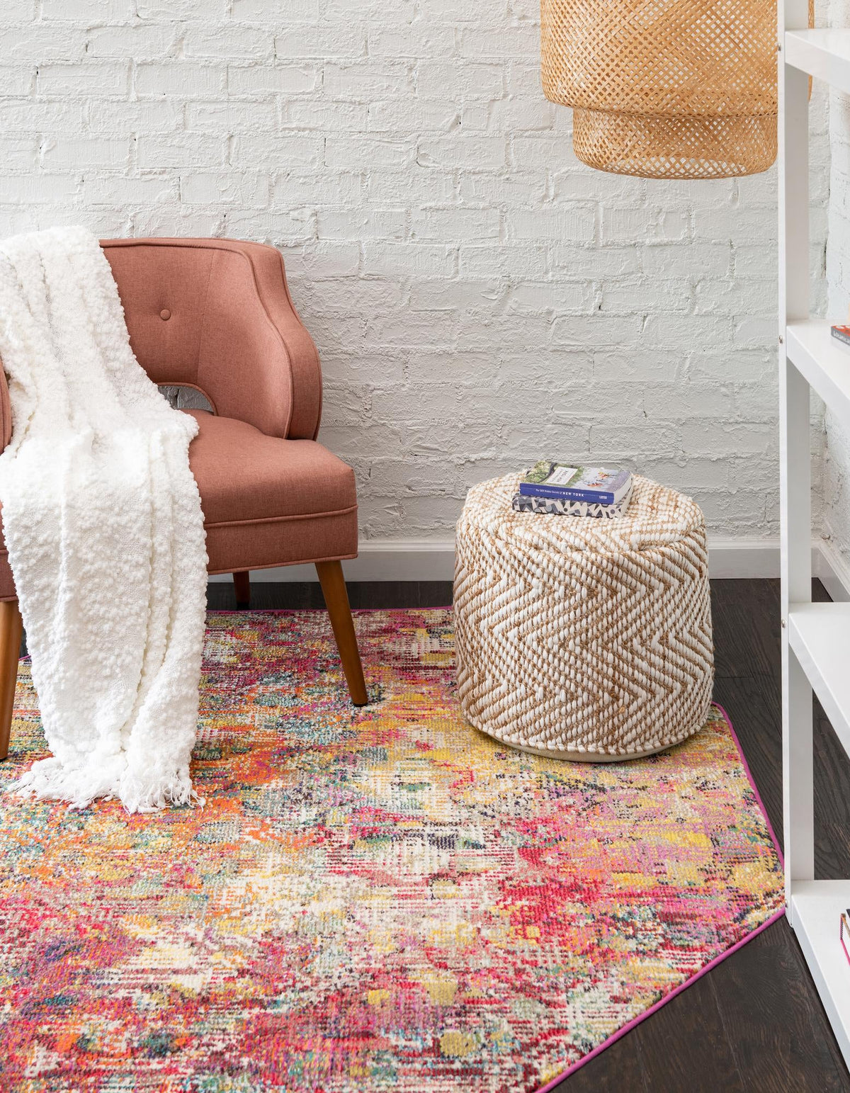 Colorburst Oasis Collection Area Rug -  Azura Octagon Multi  lifestyle 23