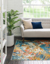 Colorburst Oasis Collection Area Rug -  Chroma Rectangle Multi  lifestyle 2
