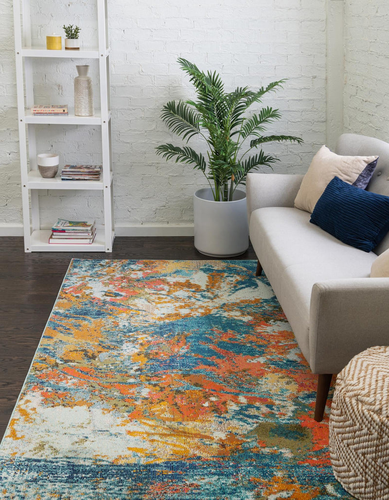 Colorburst Oasis Collection Area Rug -  Chroma Rectangle Multi  lifestyle 3