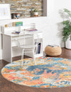 Colorburst Oasis Collection Area Rug -  Chroma Round Multi  lifestyle 20