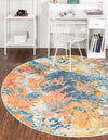 Colorburst Oasis Collection Area Rug -  Chroma Round Multi  lifestyle 25
