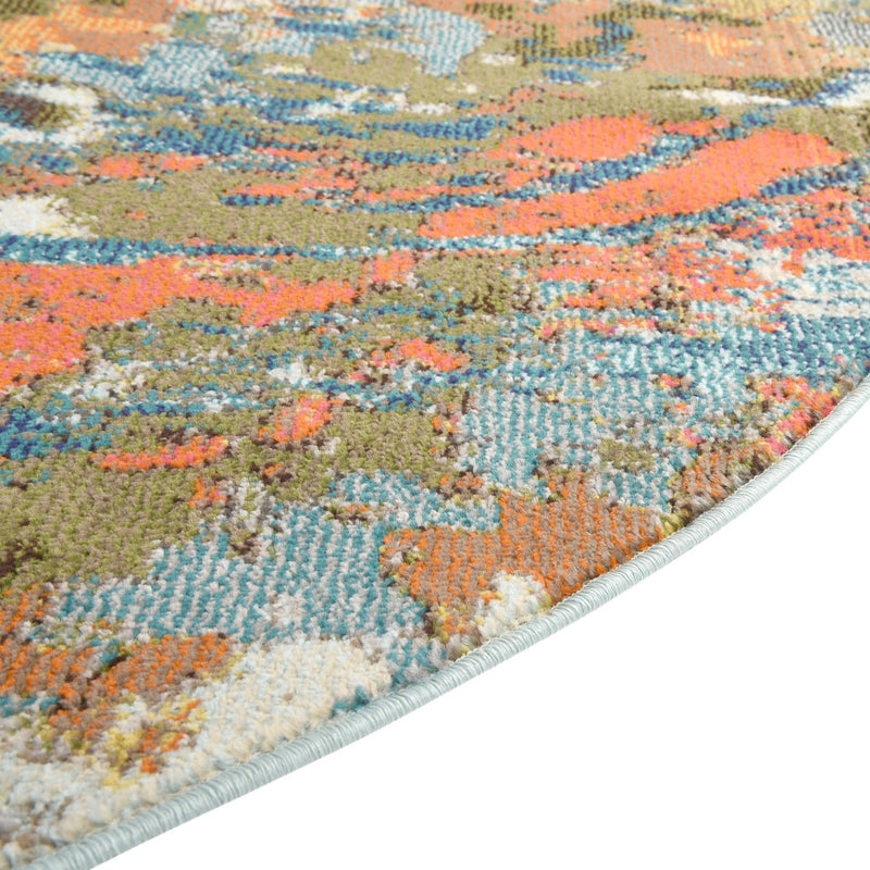Colorburst Oasis Collection Area Rug -  Chroma Round Multi  lifestyle 43
