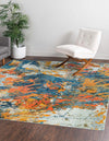 Colorburst Oasis Collection Area Rug -  Chroma Square Multi  lifestyle 21