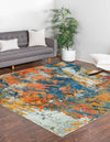 Colorburst Oasis Collection Area Rug -  Chroma Square Multi  lifestyle 26